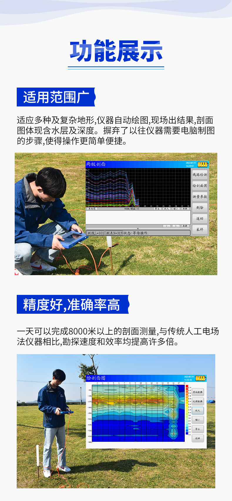 普奇PQ-TC150系列自动成图找水仪