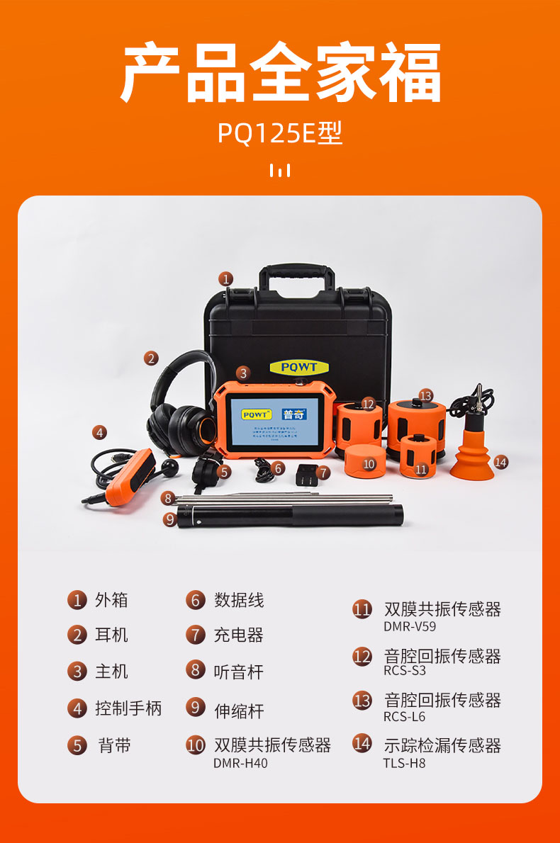 PQ125E漏水检测仪全家福展示