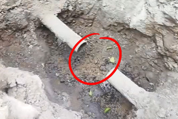 漏水点开挖验证