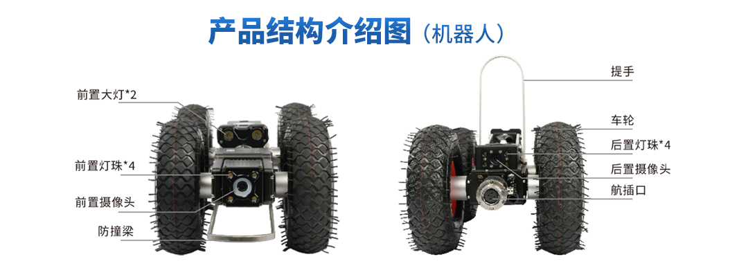 普奇 PQ325E 管道检测机器人主机结构 