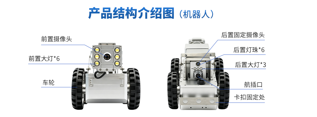 普奇PQ325C 管道检测机器人结构介绍